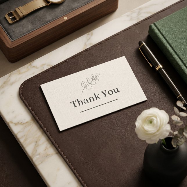 Carte De Visite Papeterie de remerciement pour client Luxe Discret (Quiet Luxury Client Thank You Stationery Business Card)