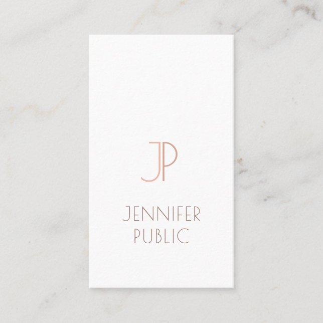 Carte De Visite Papi Monogramme Élégant Moderne Design Luxueux (Devant)