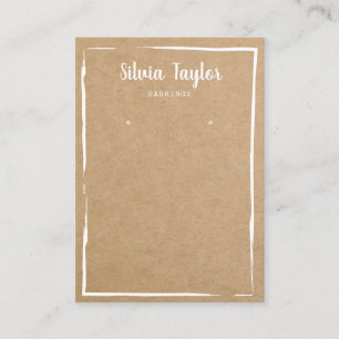 Carte De Visite papier artisanal simple Écran d'oreille ajouter le