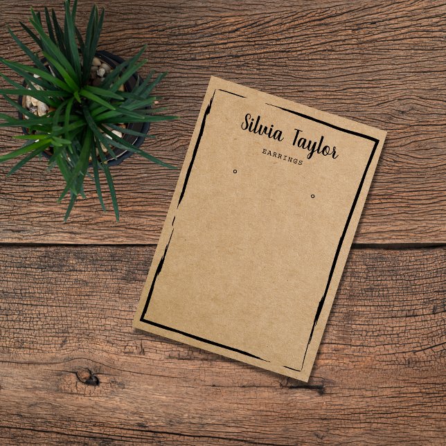 Carte De Visite papier artisanal simple Écran d'oreille ajouter le (Créateur téléchargé)