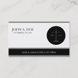 Carte De Visite Papier de platine du cabinet juridique d'avocat de