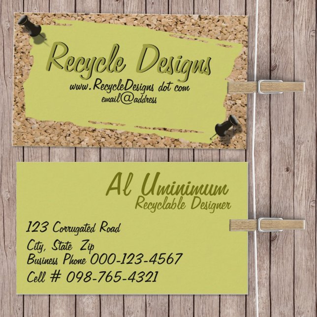 Carte De Visite Papier de rebut sur le Modèle frontalier de la pho (Créateur téléchargé)