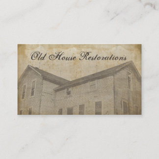 Carte de visite papier de restauration de la vieil
