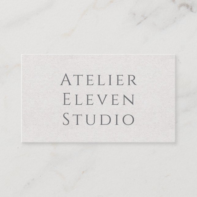 Carte De Visite Papier de riz typographique | Naturel (Devant)