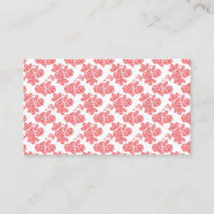 Carte De Visite Papier d'emballage floral rouge vif et rose caract