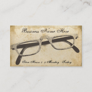 Carte de visite papier Grungy Eyeglasses Rétro