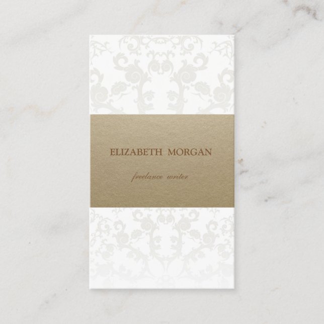 Carte De Visite Papier Kraft Brown vintage (Devant)