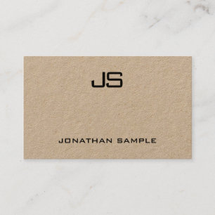 Carte De Visite Papier Kraft moderne Monogramme professionnel
