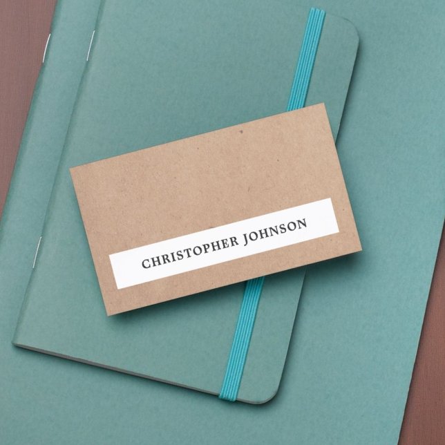 Carte De Visite Papier Kraft simple et élégant (Créateur téléchargé)