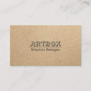 Carte De Visite Papier Kraft typographique
