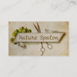 Carte De Visite papier naturel de ciseaux girly vintages de