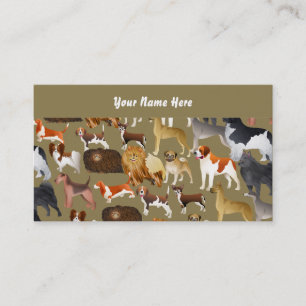 Carte De Visite Papier peint de pure race de chien, votre nom ici