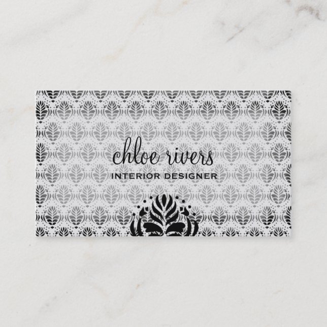 Carte De Visite PAPIER PEINT du GRIS 311-ELEGANT (Devant)