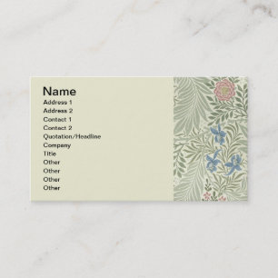 Carte De Visite Papier peint floral de William Morris Larkspur