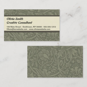 Carte De Visite Papier peint floral Narcisse William Morris