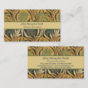 Carte De Visite Papier Peint Vintage Tulipe Lily Or William Morris