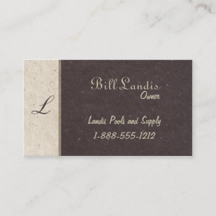 Carte De Visite Papier pressé naturel - brun foncé