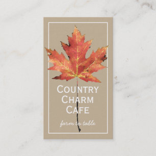 Carte De Visite Papier rustique Kraft Aquarelle Feuille de tournes