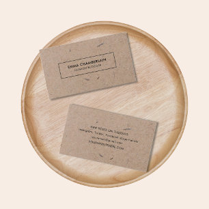 Carte De Visite Papier rustique minimaliste moderne