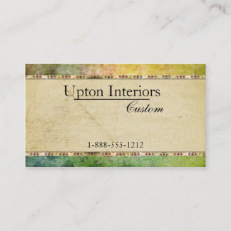 Carte De Visite Papier vintage, batik vert