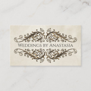 Carte De Visite Papier Vintage Élégant d'antiquité