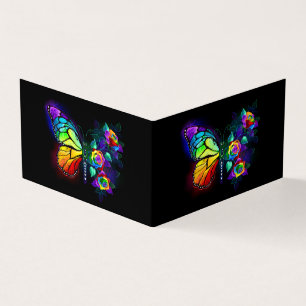Carte De Visite Papillon arc-en-ciel