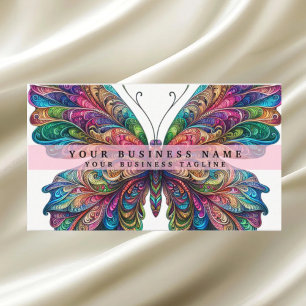 Carte De Visite Papillon arc-en-ciel