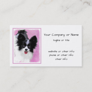 Carte De Visite Papillon (blanc et noir) Peinture - Chien Art