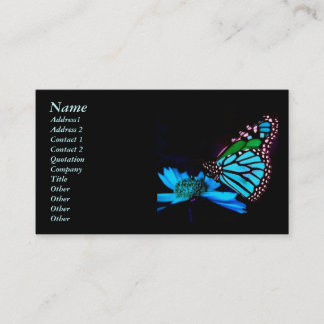 Carte De Visite Papillon bleu clair