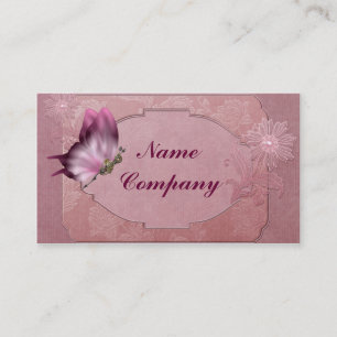 Carte De Visite Papillon de Steampunk dans le rose