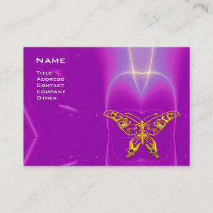 Carte De Visite PAPILLON HYPER / ONDES LUMINEUSES, Rose,Violet,Vio