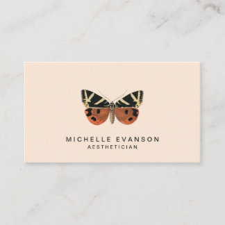 Carte De Visite Papillon minimaliste élégant Pastel Peach