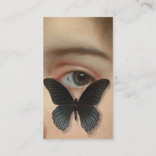 Carte De Visite Papillon noir et oeil d'art modifié