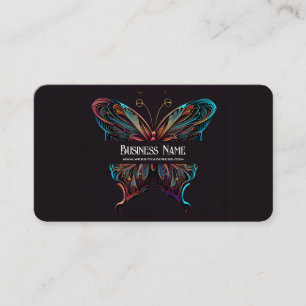 Carte De Visite Papillon noir très coloré unique