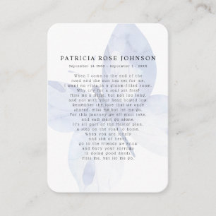 Carte De Visite Papillon photo Sympathy Funeral Card