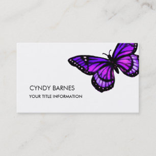 Carte de visite papillon rose et violet