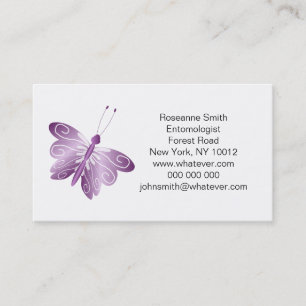 Carte De Visite Papillon Violet