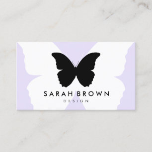 Carte De Visite Papillon violet Silhouette tout simplement