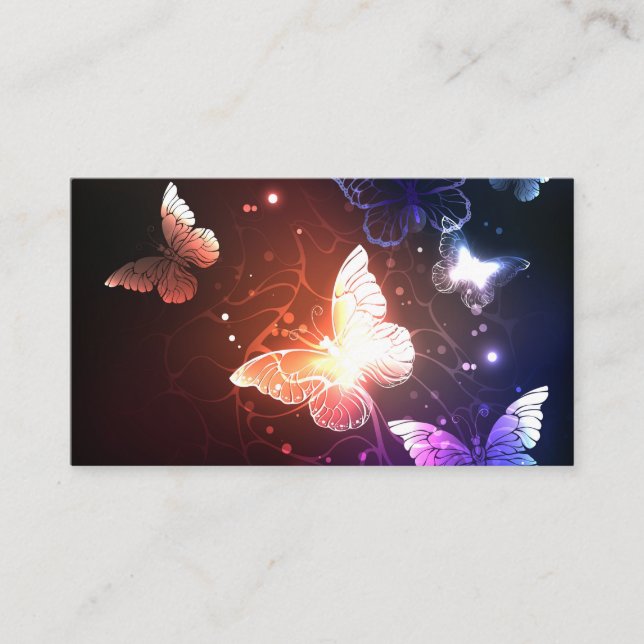 Carte De Visite Papillons de nuit lumineux (Devant)