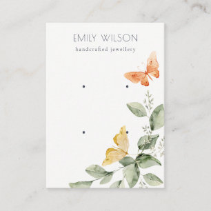 Carte De Visite Papillons du jardin en feuillage 2 étoffes d'oreil
