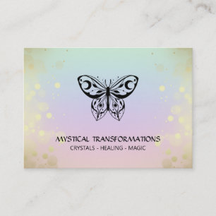 Carte De Visite *~* Papillons papillons Moth Magic Boho Rainbow Pa
