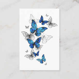 Carte De Visite Papillons volants bleus Morpho