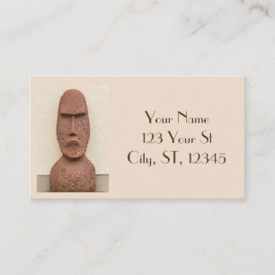 Carte De Visite Pâques Île Moai Head Thunder Cove