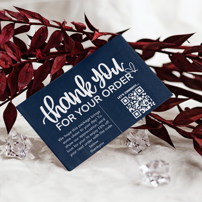 Carte De Visite Paquet Merci client Insérer un coupon de code QR (Créateur téléchargé)
