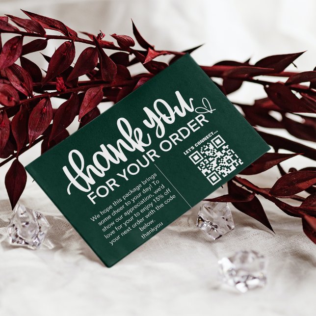 Carte De Visite Paquet Merci client Insérer un coupon de code QR (Créateur téléchargé)