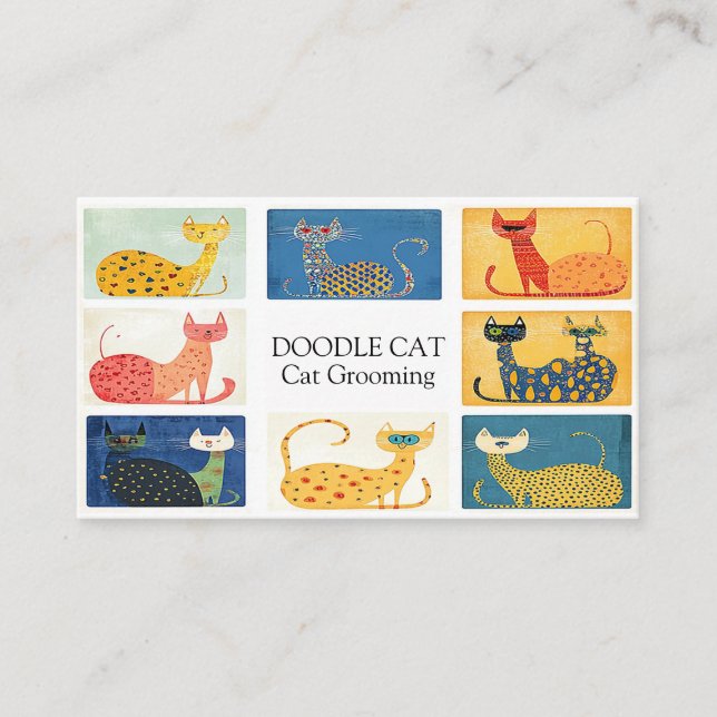 Carte De Visite Parade de chats (Devant)