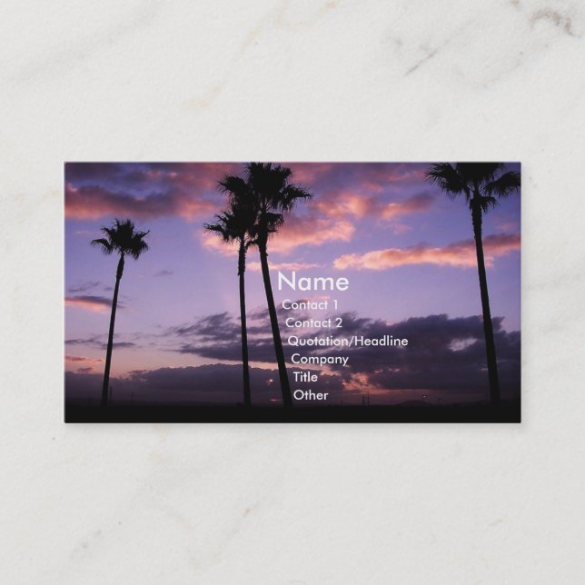 Carte De Visite Paradis (Devant)