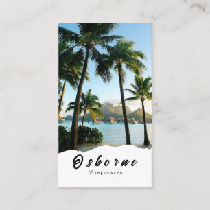 Carte De Visite Paradis de plage aux vibrations tropicales de Bora