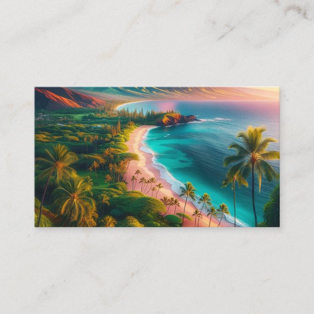 Carte De Visite Paradis tropical de l'île de Maui (Devant)