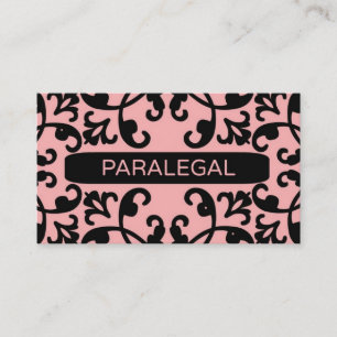 Carte de visite Paralegal Peach Damask
